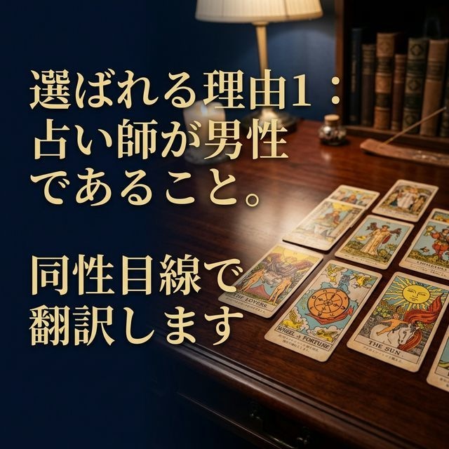 男性心理×タロット 彼の本音を徹底翻訳します 実績2千件超。男性脳ロジックで彼の本音を翻訳。限定500円 イメージ2