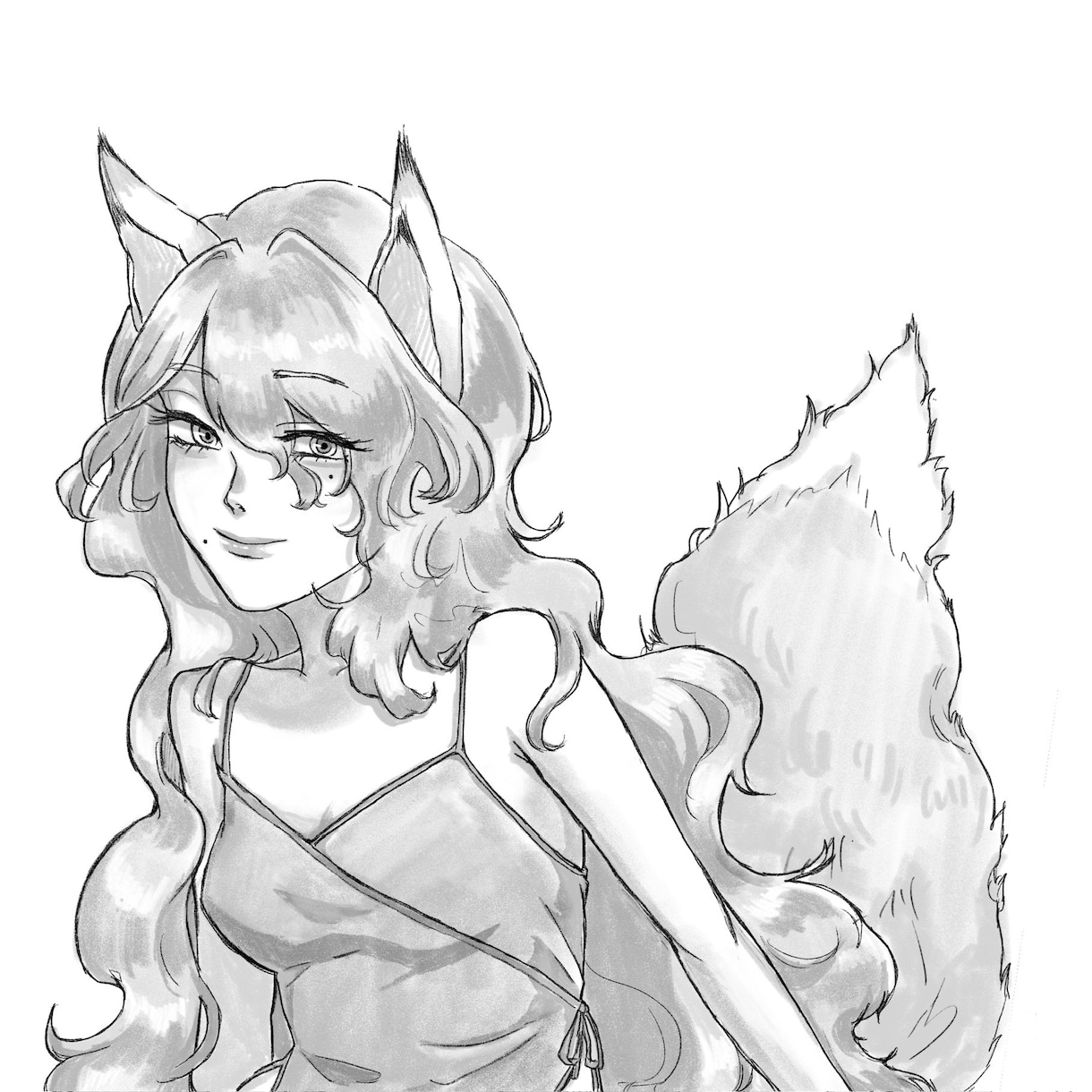 鉛筆画で雰囲気のあるモノクロイラスト描きます 挿絵/SNSアイコン/プレゼント/イメージボード イメージ1