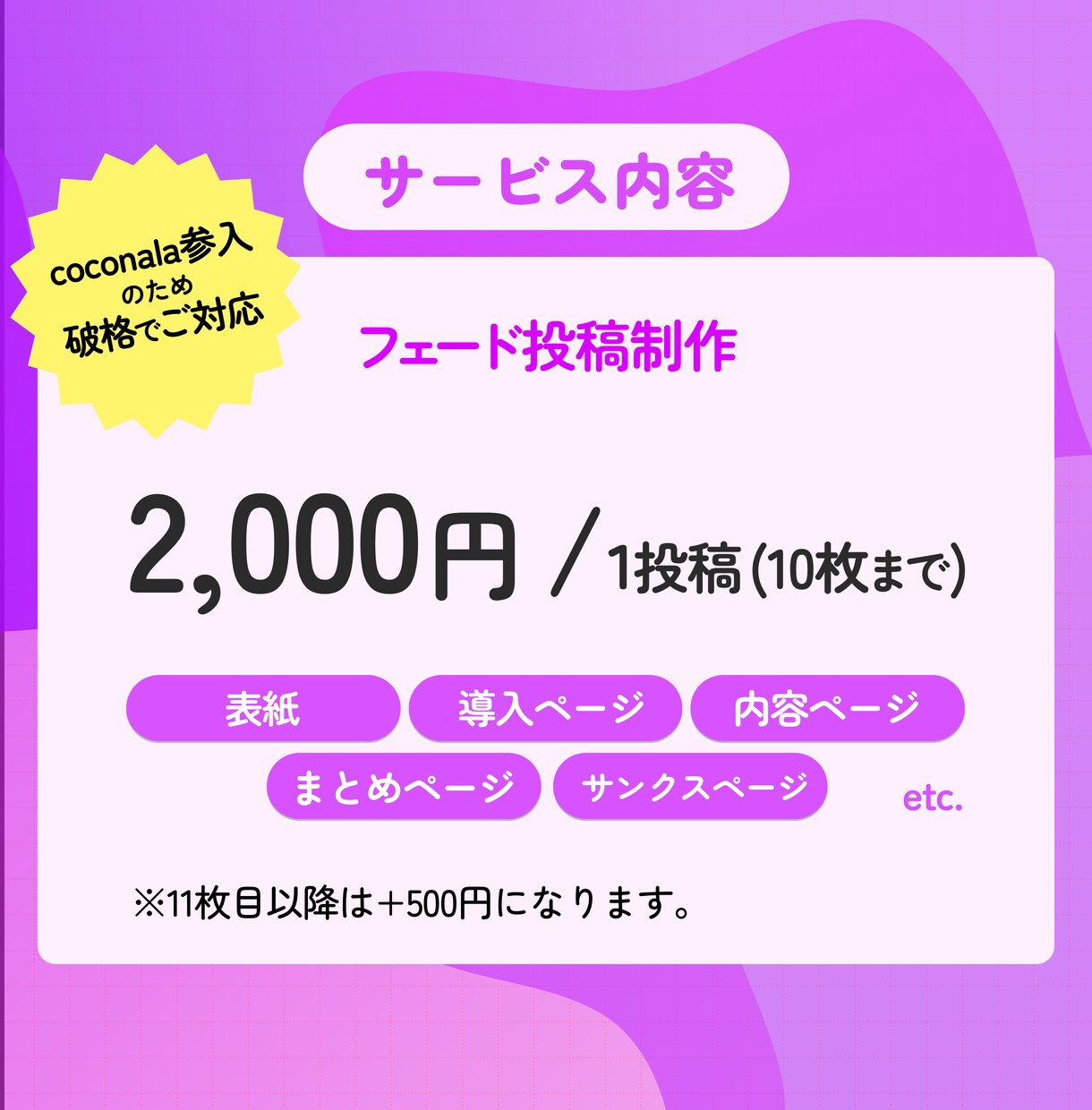 プロが伸ばすInstagramフィード投稿作ります 1投稿10枚セット2000円｜修正無制限｜即レス｜丸投げOK イメージ4
