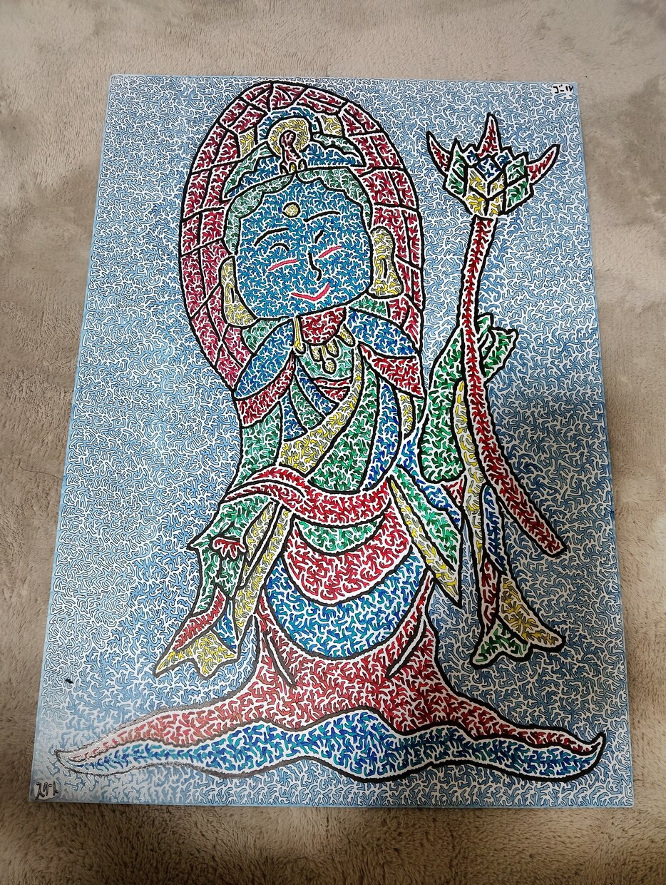 一筆書きの迷路の絵ます 一筆書きの迷路の絵になっています。迷路アート イメージ1