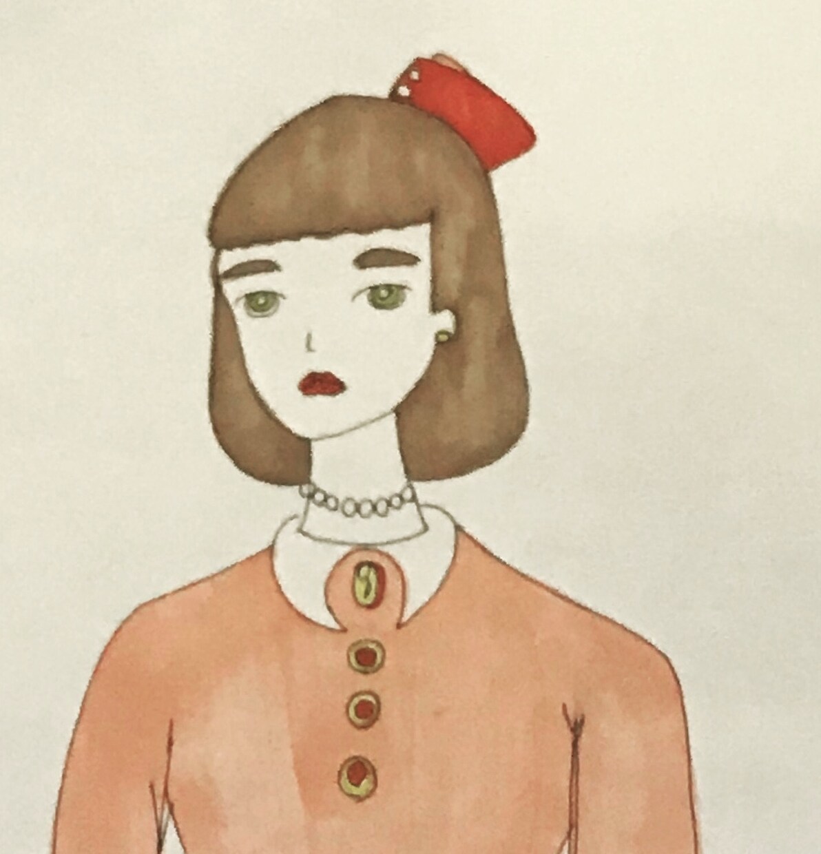 お洒落な女の子描きます レトロでちょっと不思議な女の子 イメージ1