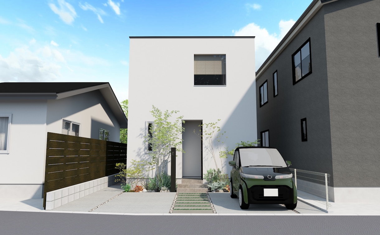 戸建住宅の外観・外構CGパース制作ます 外構施工店・戸建工務店様向け　販売促進・お客様提案用に イメージ9