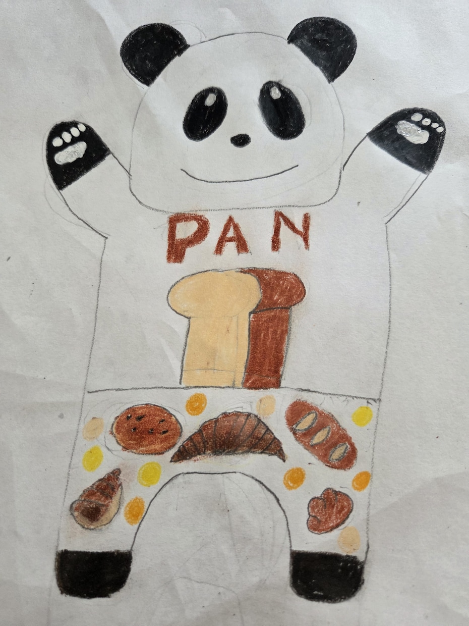 原画一点ものパンパンパンダイラストお届けします 一点物パンダアートバンザイパンパンパンダ イメージ1