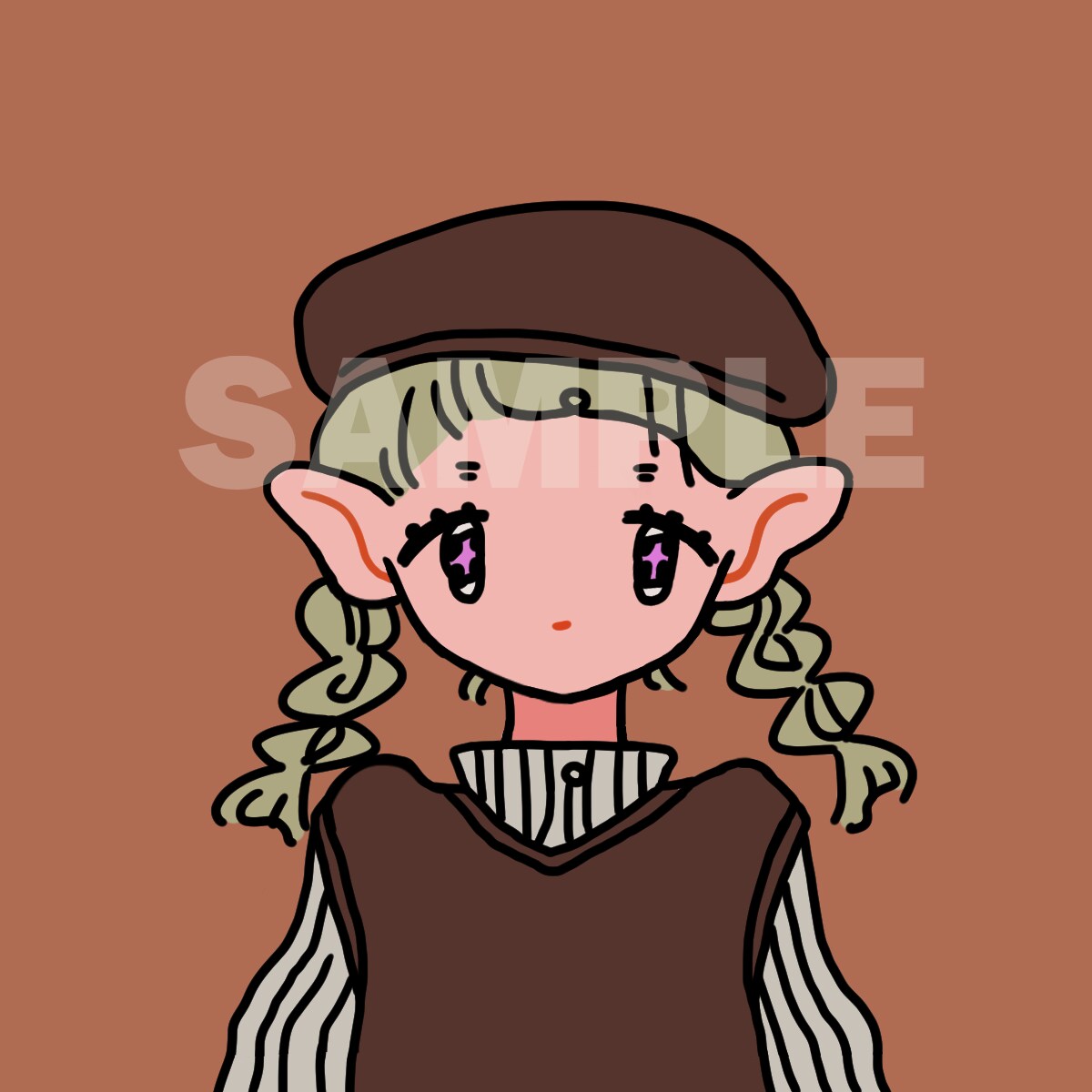 SNSアイコンに使える人物イラスト描きます SNSなどのアイコンに使える、シンプルおしゃれなイラスト。 イメージ5
