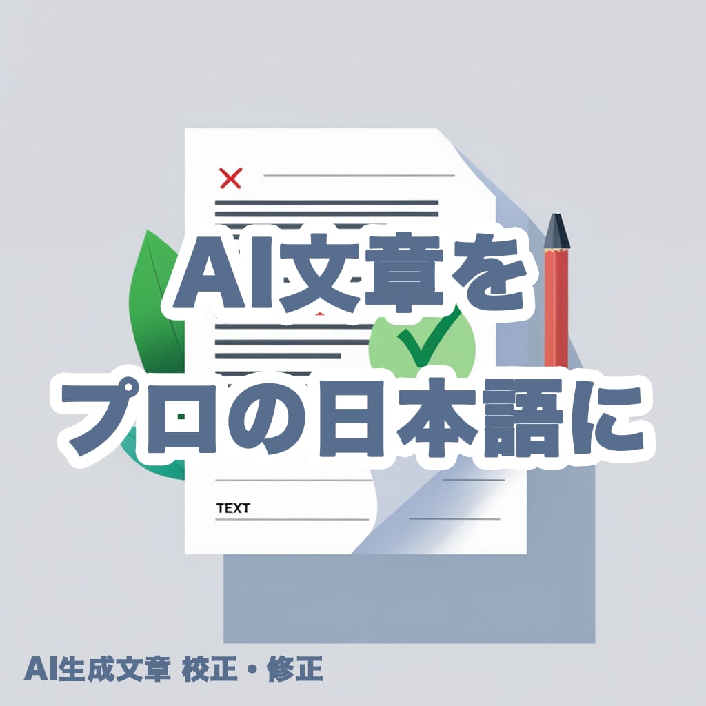 AI文章をプロの日本語に校正します AI臭さを取り除き、読まれる文章に仕上げます イメージ1