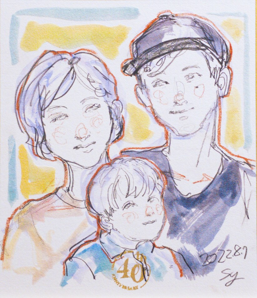 雰囲気あるアート似顔絵を描きます ご家族・ご結婚記念日・SNS・プレゼントにも イメージ6