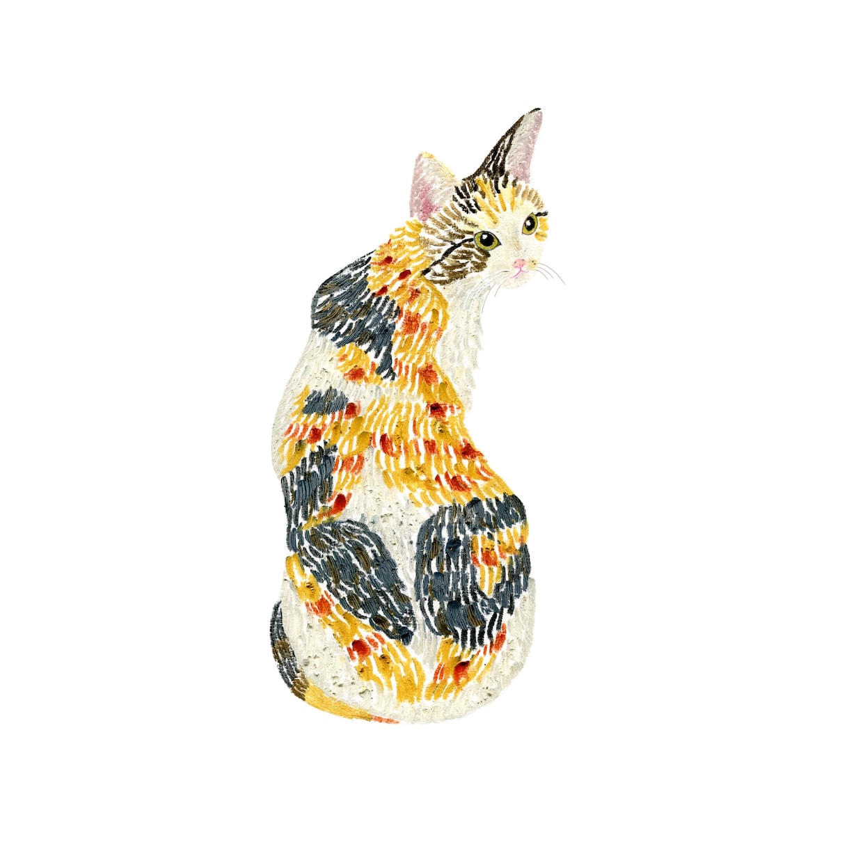 アートなペットイラストをクレヨンで描きます クレヨン画でデフォルメしたうちの子イラストをお手元に イメージ4