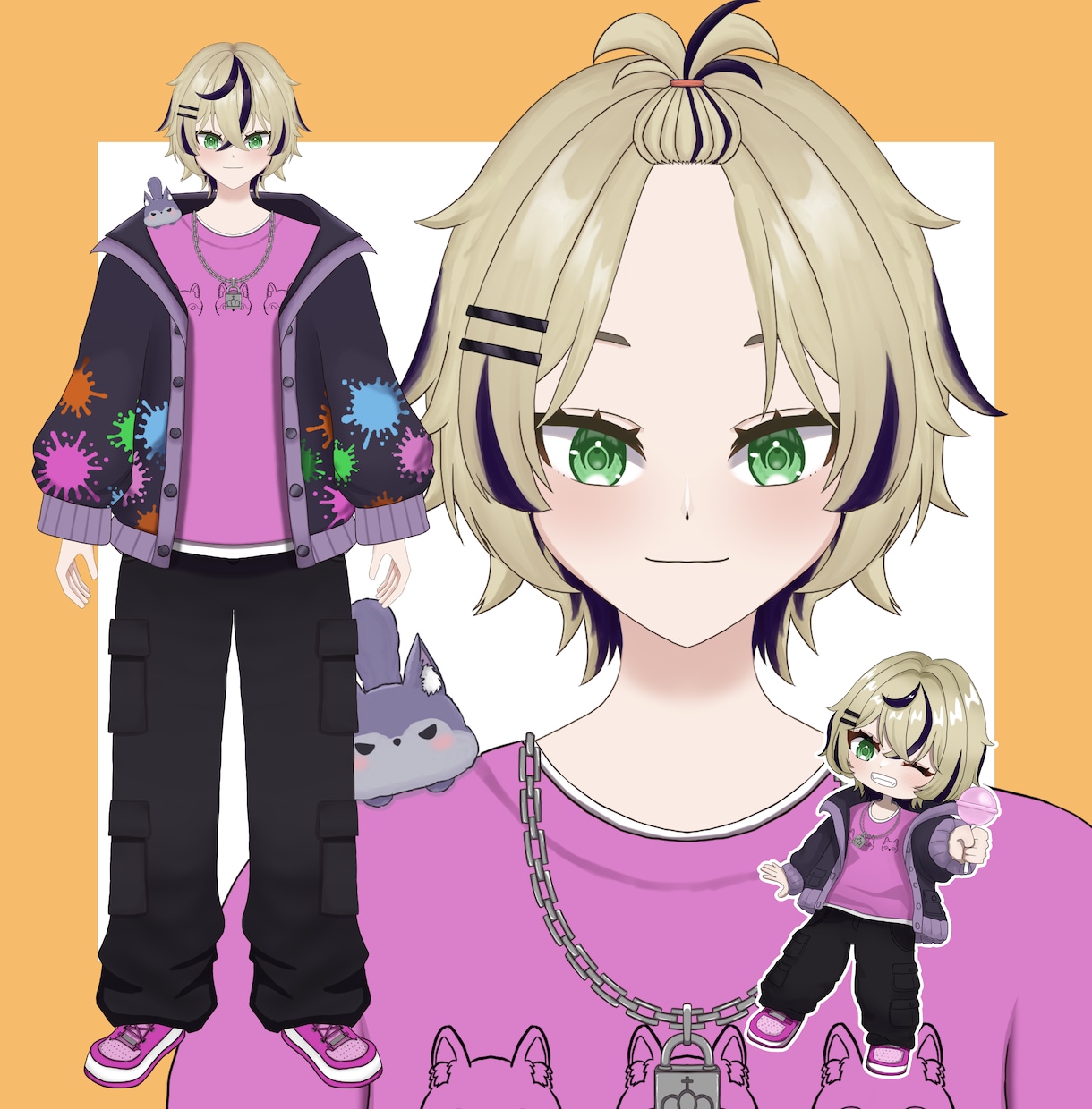 VTuberデザイン〜モデリングまで一括制作します 【実績多数！】パーツ分けのみ・モデリングのみも対応可能❕ イメージ7