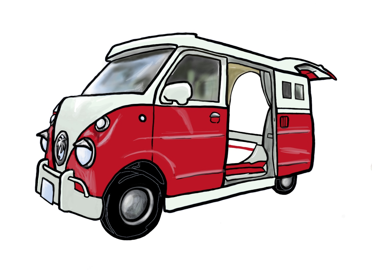 あなたの自慢の車、イラストに起こします 二次使用、商用利用OKでこの価格！SNSアイコンにも最適★ イメージ3