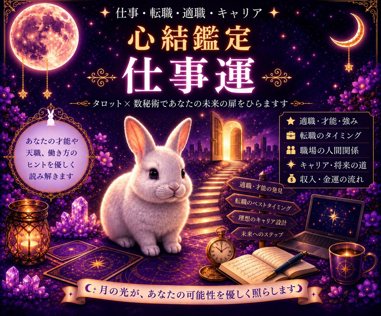 波動を整えて仕事運を開運します 後悔しない働き方を手に入れるタロット×数秘術 イメージ1