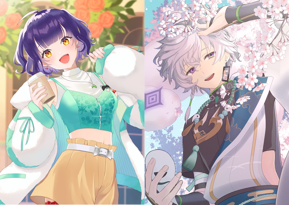 活動の雰囲気に合わせたイラストを制作します 【12月納品受付中】サムネ・歌ってみた・誕生日・季節イラスト イメージ10