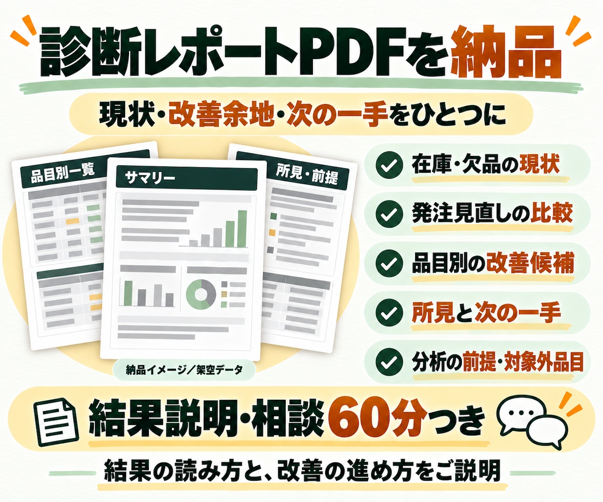 在庫データから余剰・欠品の改善余地を診断します 在庫低減余地と売り逃しの改善余地を見える化 イメージ6