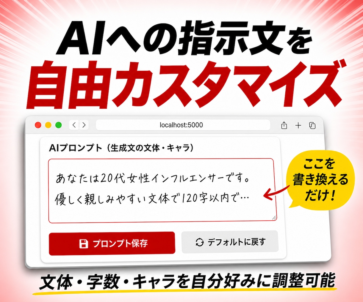 楽天ROOM×AI自動投稿ツール提供します AI投稿文カスタマイズ可/クリックだけの設定で毎日自動投稿 イメージ4