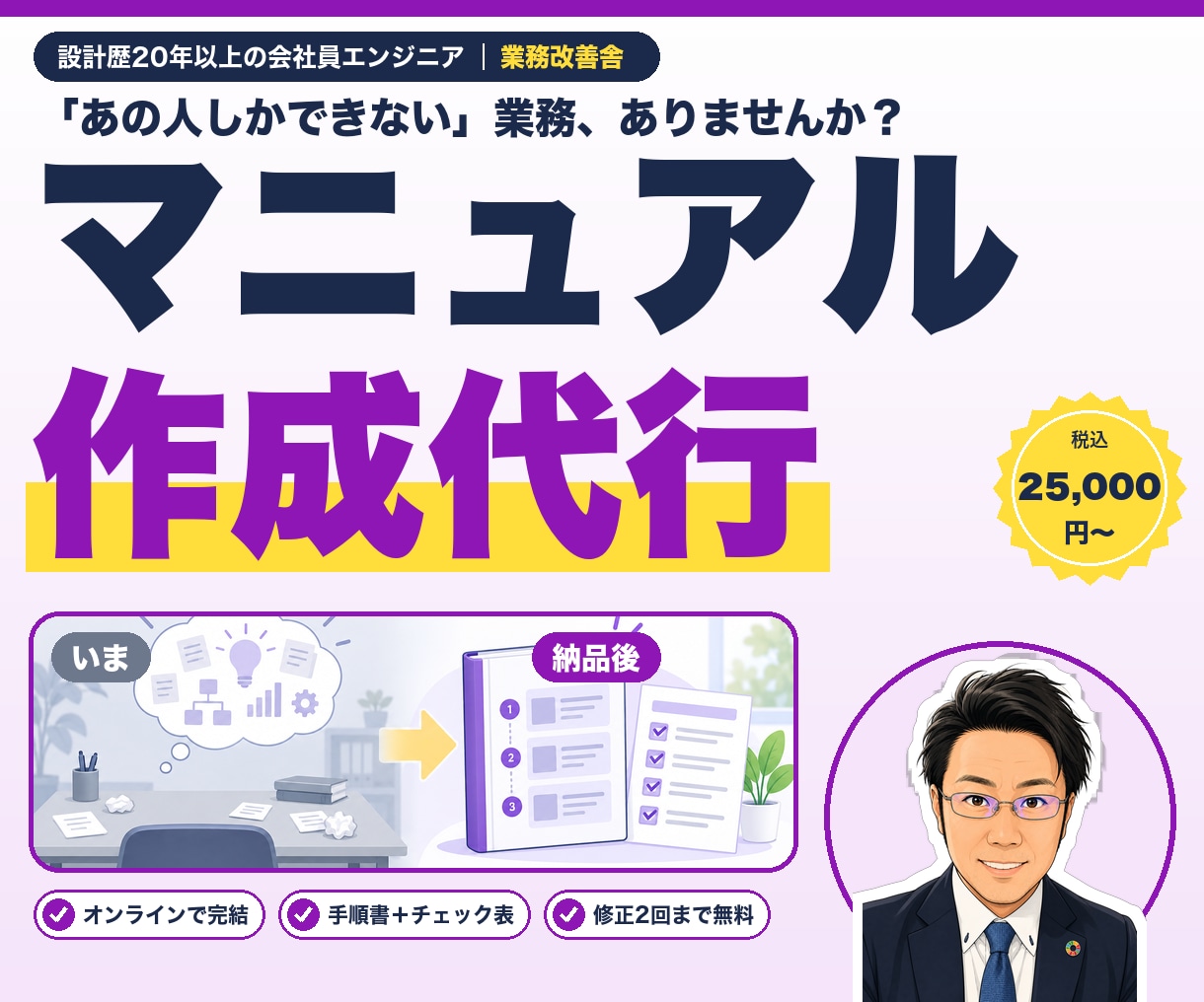 マニュアル作成(属人化業務)を代行します あの人しかできない業務を、誰でも回せる手順書に イメージ1