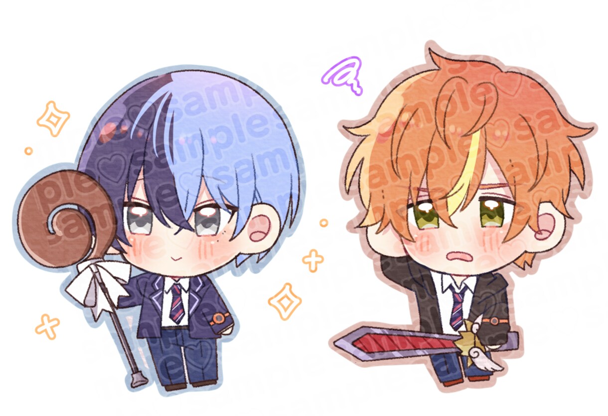 可愛いもちっとした絵柄のSDキャラ描きます 表情豊かなミニキャラが得意です！ イメージ5