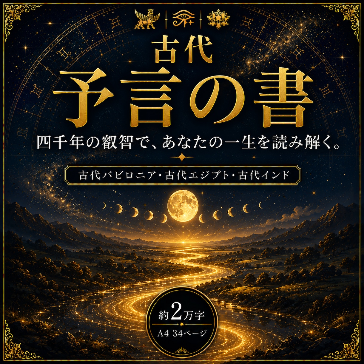 古代占星術であなたの一生を鑑定します 一生の追い風、人生の山と季節、10年ごと、9分野の運まで イメージ1
