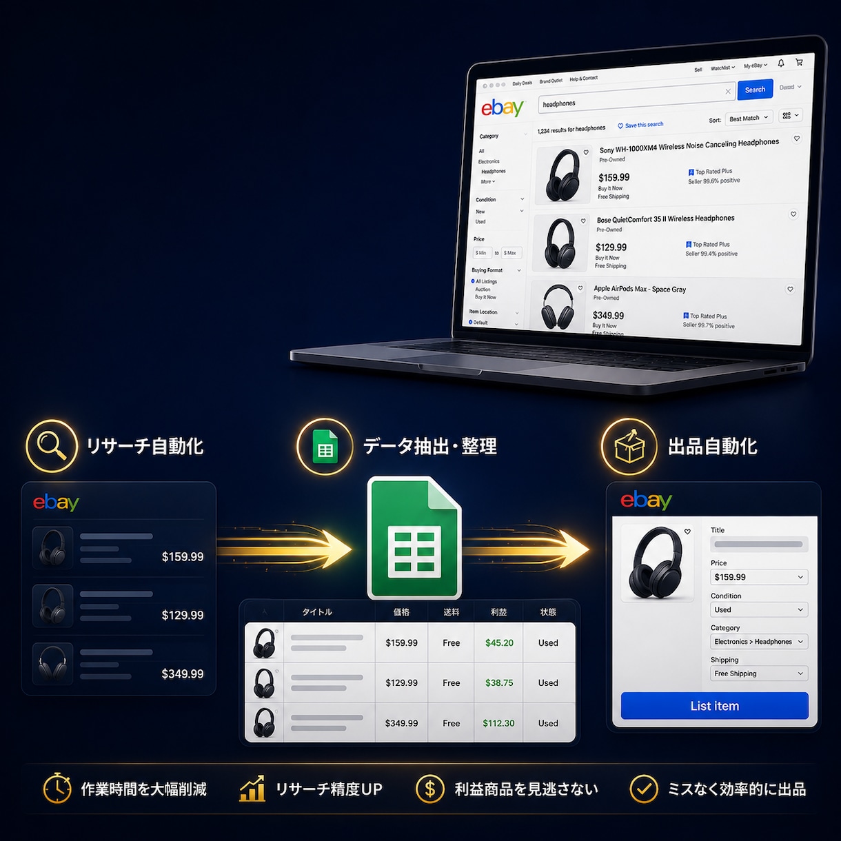 現役eBayセラーが自動化する拡張機能を開発します ワンクリックで自動化！仕様設計からプロが並走する物販特化開発 イメージ2