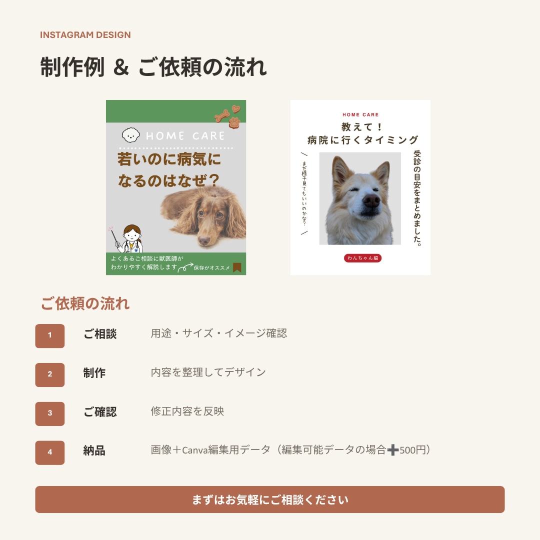 見やすくおしゃれなInstagram投稿を作ります 伝えたい内容を整理して見やすいデザインに イメージ3