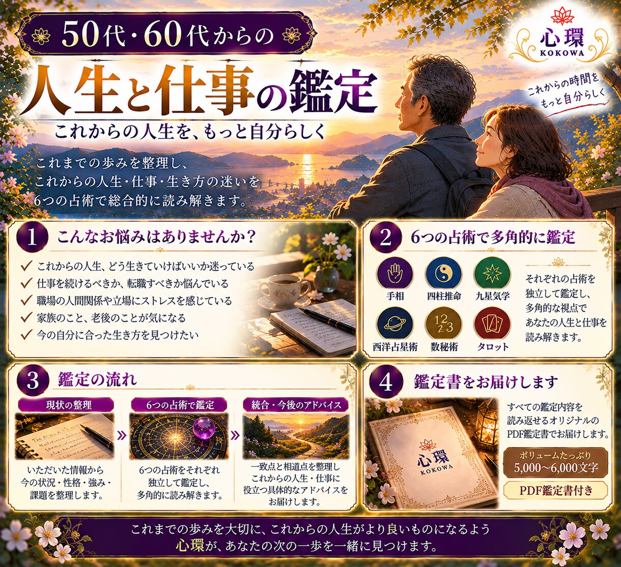 50代・60代からの人生と仕事の迷いを鑑定します 転職・人間関係・第二の人生・これからの生き方を読み解きます イメージ4