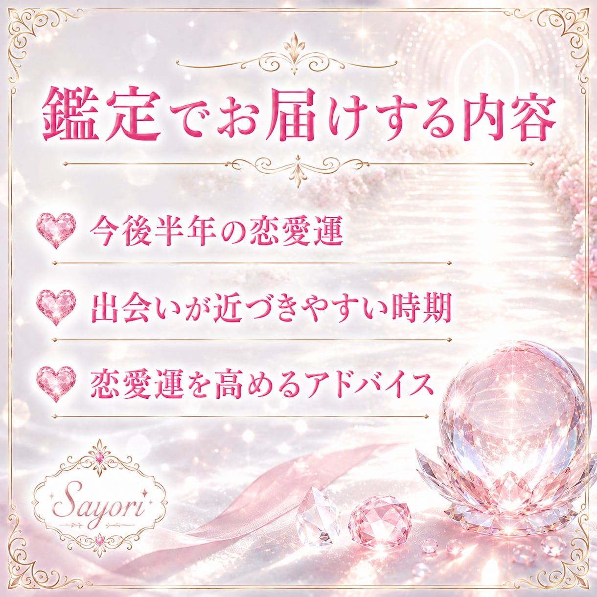 今後半年の出会の時期と恋愛運を読み解きます 運命の出会いがいつ訪れるのかを深く鑑定します イメージ3