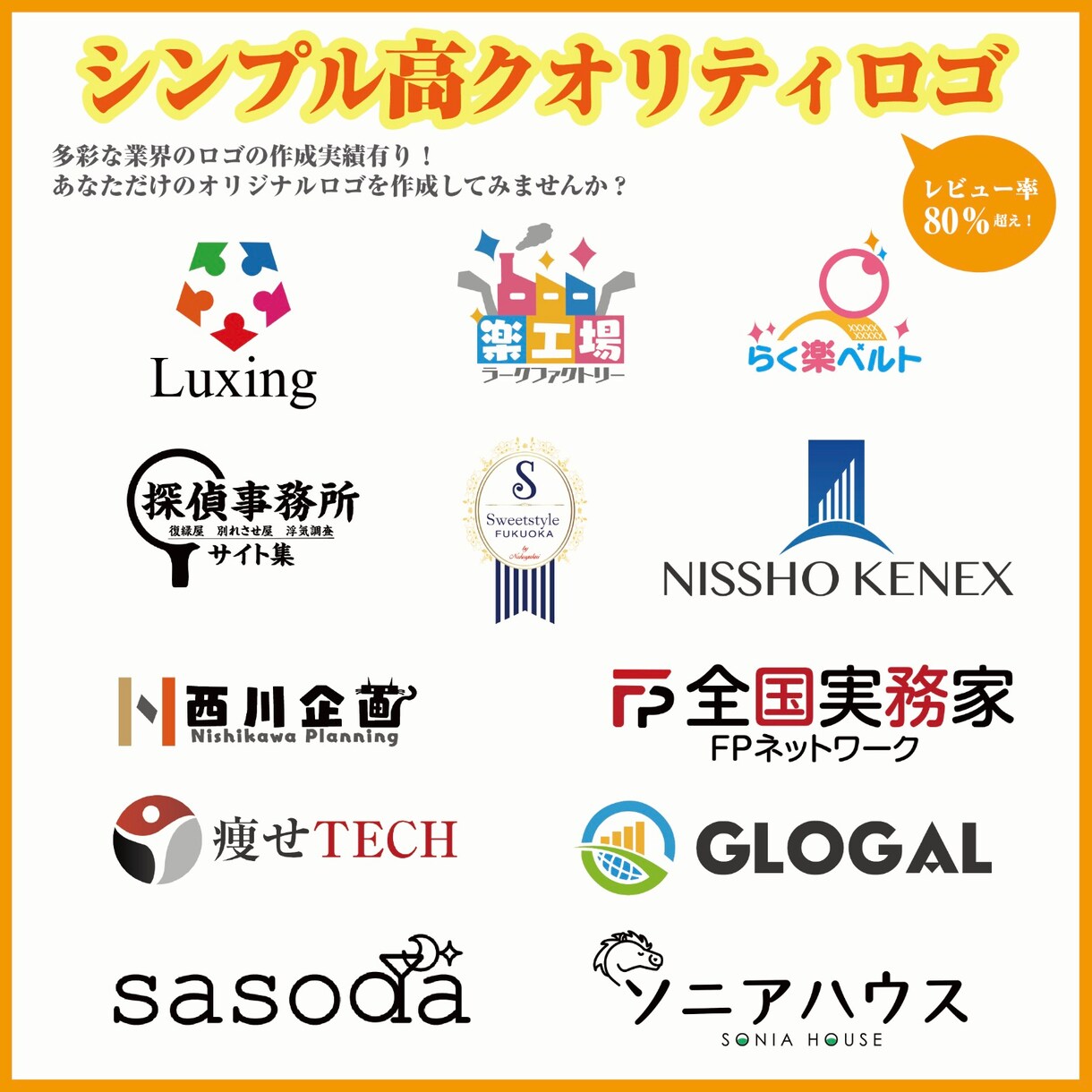【レビュー率80％以上！！】プロが作るシンプルな高品質ロゴを◆5000円◆から提案致します！ イメージ1
