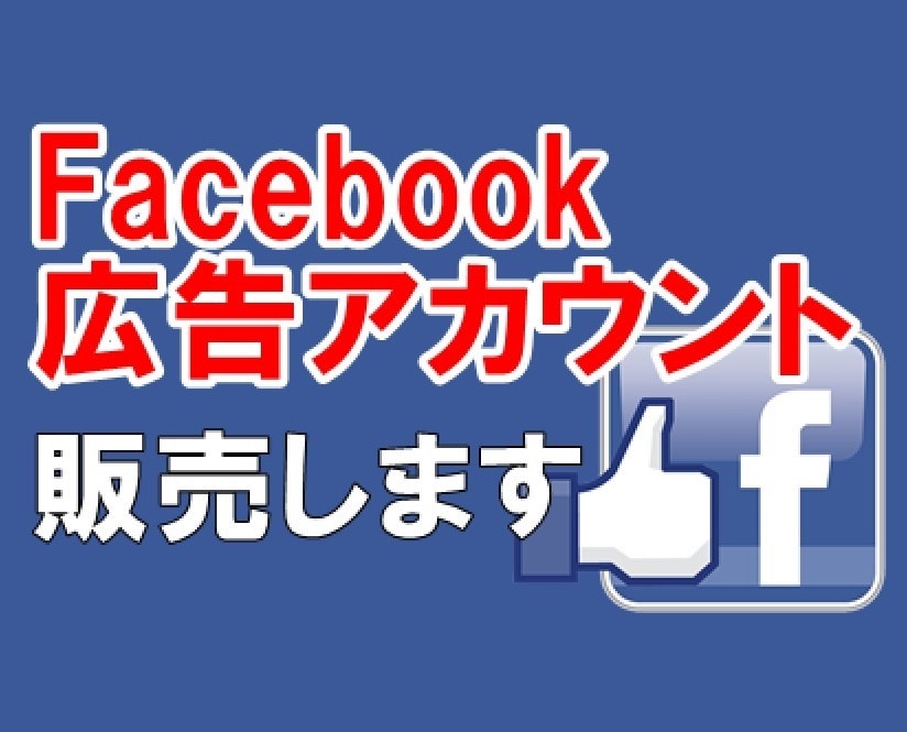 facebook広告アカウントの販売をします 【広告をガンガン運用したい方・アカウントにお困りの方に対応】 イメージ1