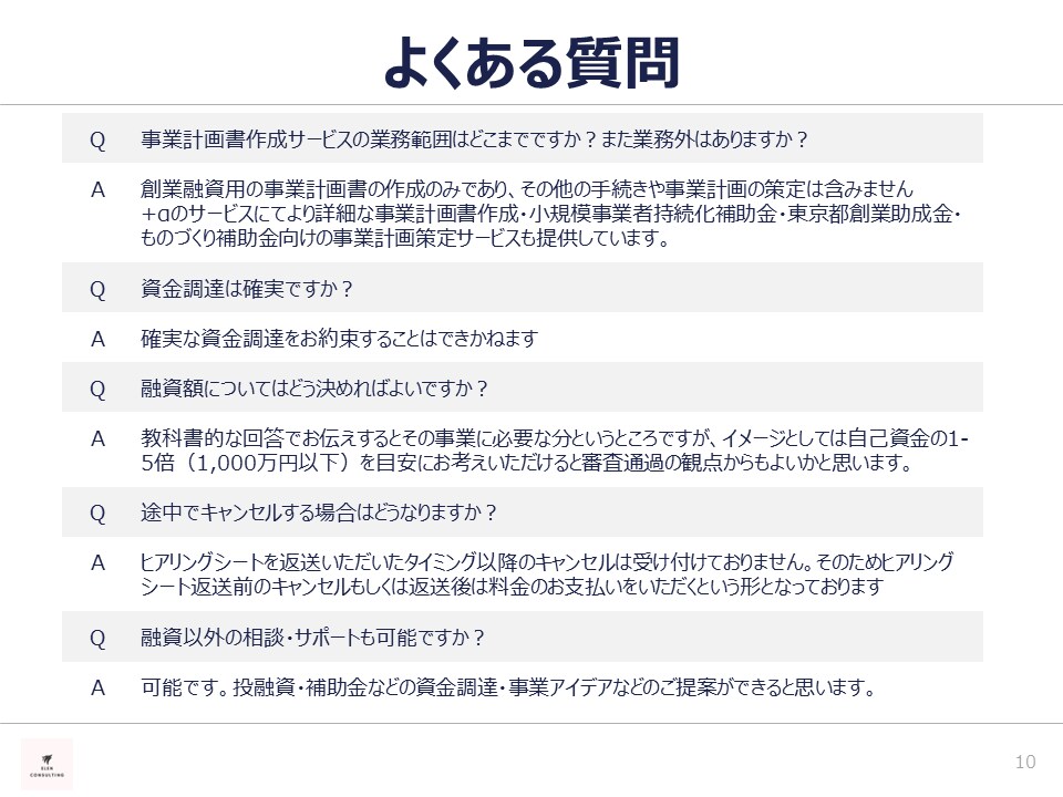 創業融資用の事業計画書を作成します 政府系金融機関出身プロが事業計画書作成をサポートします イメージ7