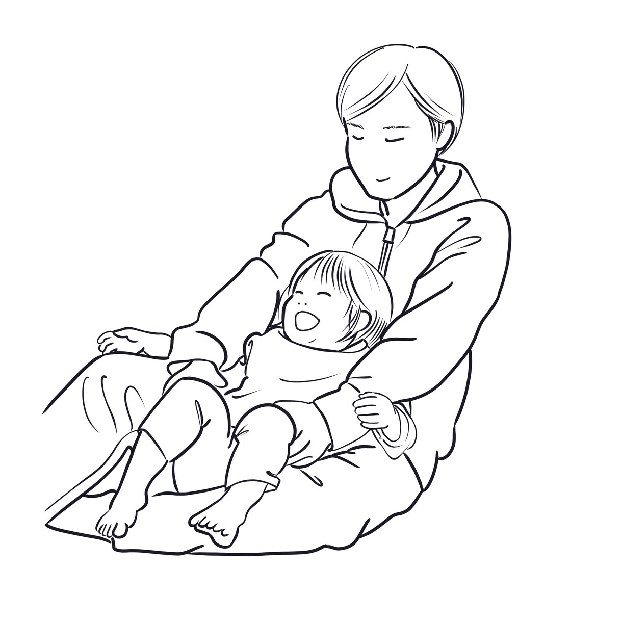 写真をもとに、やさしい線画イラストを描きます SNSやプロフィール画像に使いやすい、やさしい線画です イメージ2
