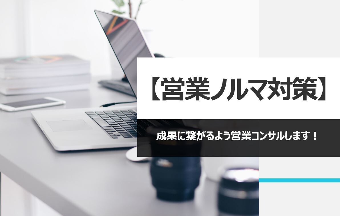 成果に繋がるよう営業コンサルします 月末ノルマが厳しい…、トップセールスがサポートします！ イメージ1