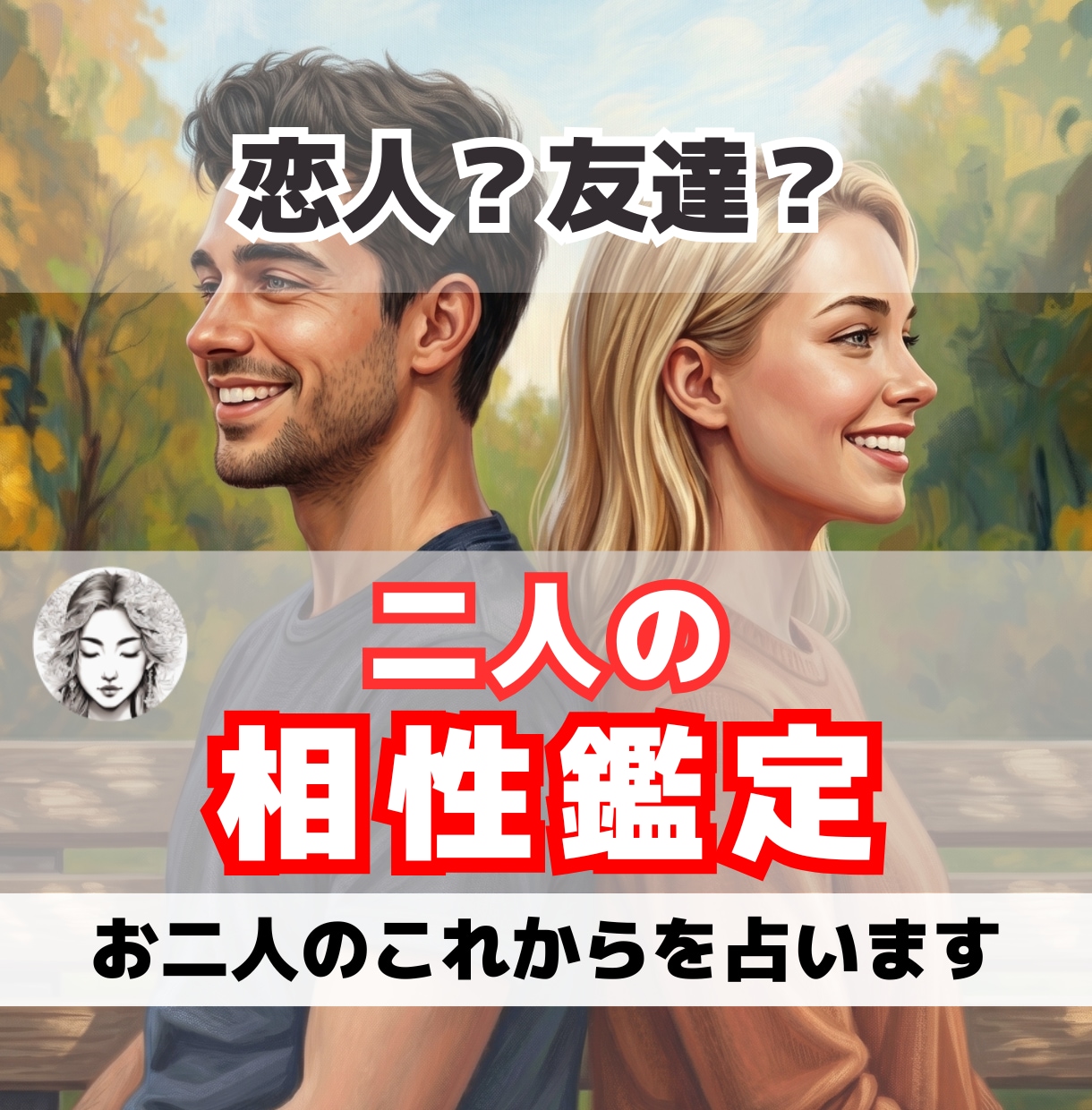 相性診断【恋愛？友達？】２人は合うのか占います 未来の２人に相性はどう影響？各種占術と霊視で鑑定します イメージ1