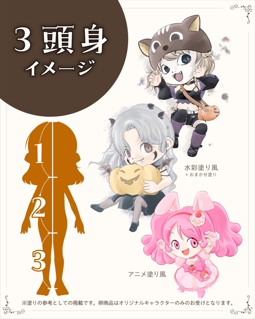 ミニキャラ・デフォルメイラストを作成いたします 期間限定＊実績のため、お試し価格です イメージ2