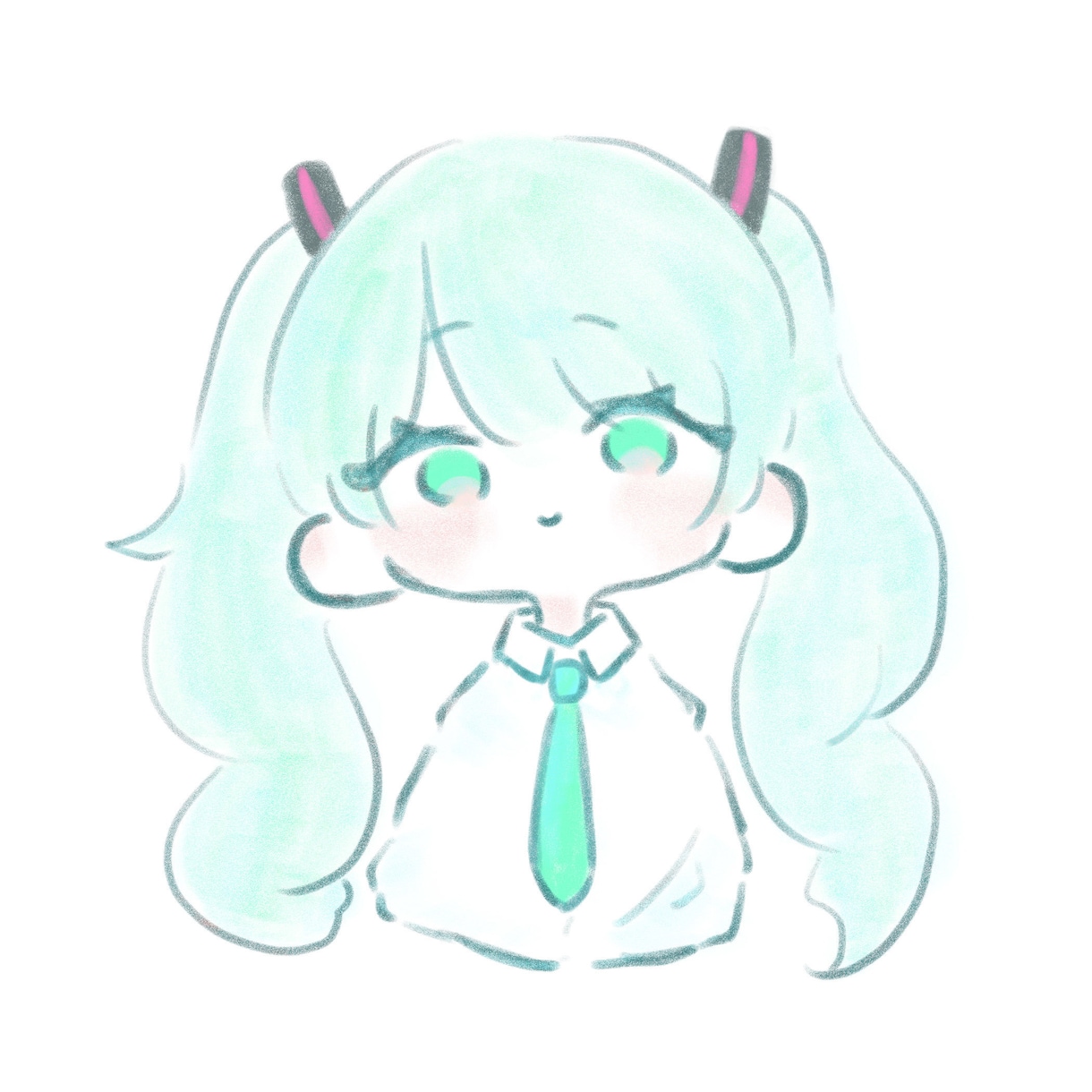 ゆるふわアイコン・イラストかきます 色鉛筆のようなやわらかいタッチ イメージ1