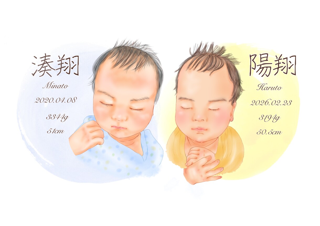 似顔絵とお名前の詩を描きます 思い出をまるごと、あの頃にそっと会いにいける一枚 イメージ3