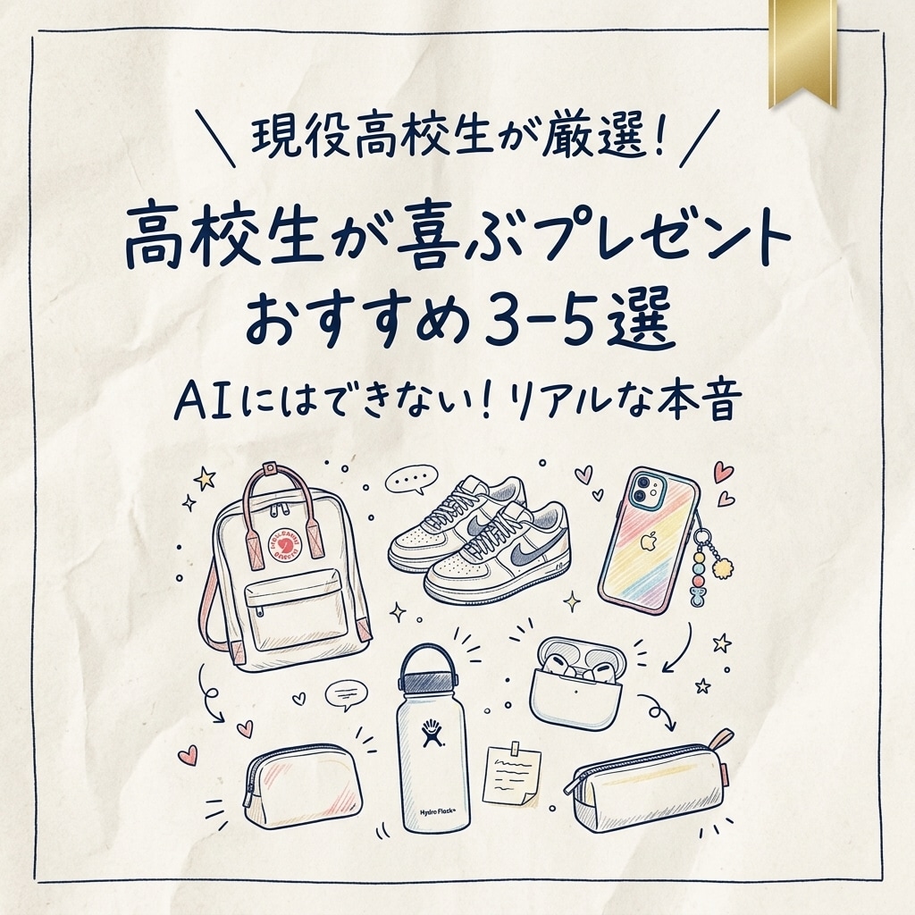 現役高校生が厳選  喜ばれるプレゼント提案します AIの定番回答で迷っている方へ。高校生のギフト選定サービス イメージ1
