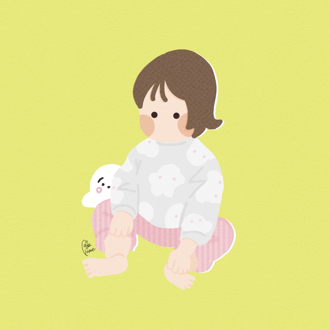 ふんわりした世界に変える、にがおえイラスト描きます まるで絵本の中に入り込んだような、やさしい絵にします！ イメージ1