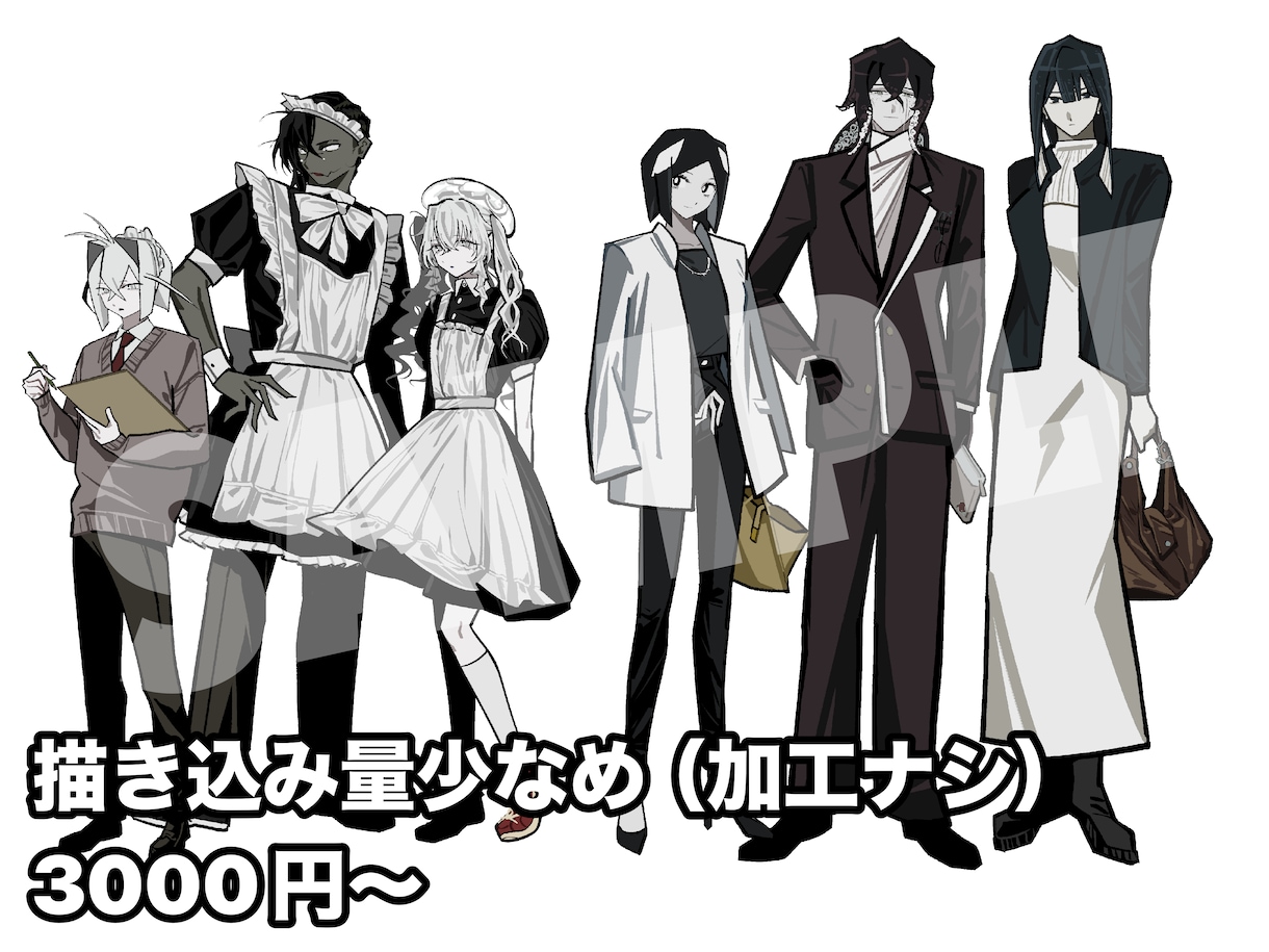 立ち絵制作いたします シンプルでパキッとした塗りでキャラを引き立たせます イメージ5