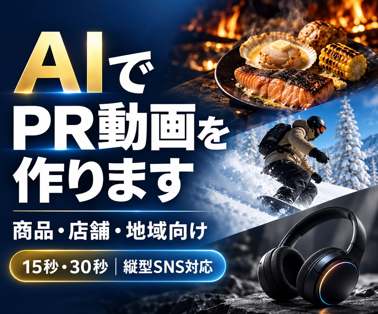 AIでPR動画を作ります 商品・店舗・地域向け。企画から編集まで対応 イメージ1