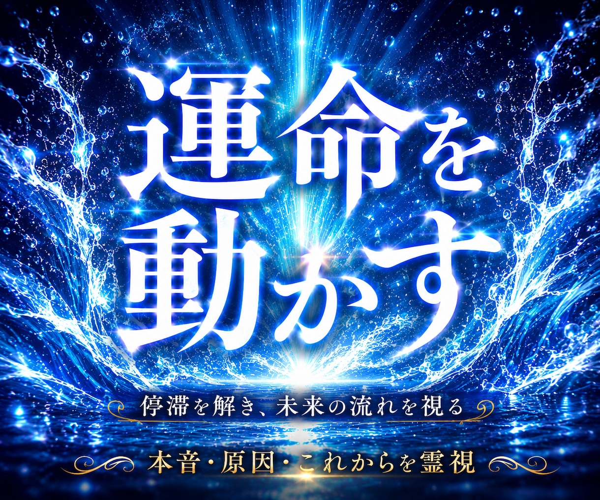 悩みからの脱却。止まった流れを水の氣で霊視します 苦しい状況からの望む未来へ導きます。占いジプシー卒業。 イメージ1