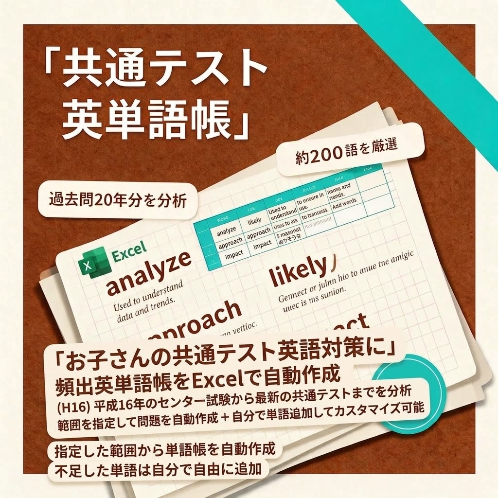 20年分の共テ過去問から重要英単語を厳選します 20年分のデータが選ぶ覚えるべき単語だけを凝縮共通テスト対策 イメージ1