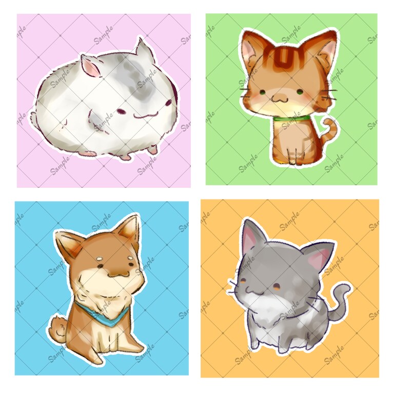 ペットのゆるふわSNSアイコン描きます あなたのペットをゆるふわにイラスト化します！！ イメージ1