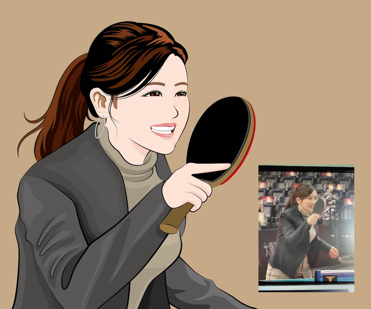 お写真を元に、少し盛って増したイラストお描きします リアル過ぎずアニメ過ぎない、映える美人画・美男子画 イメージ7
