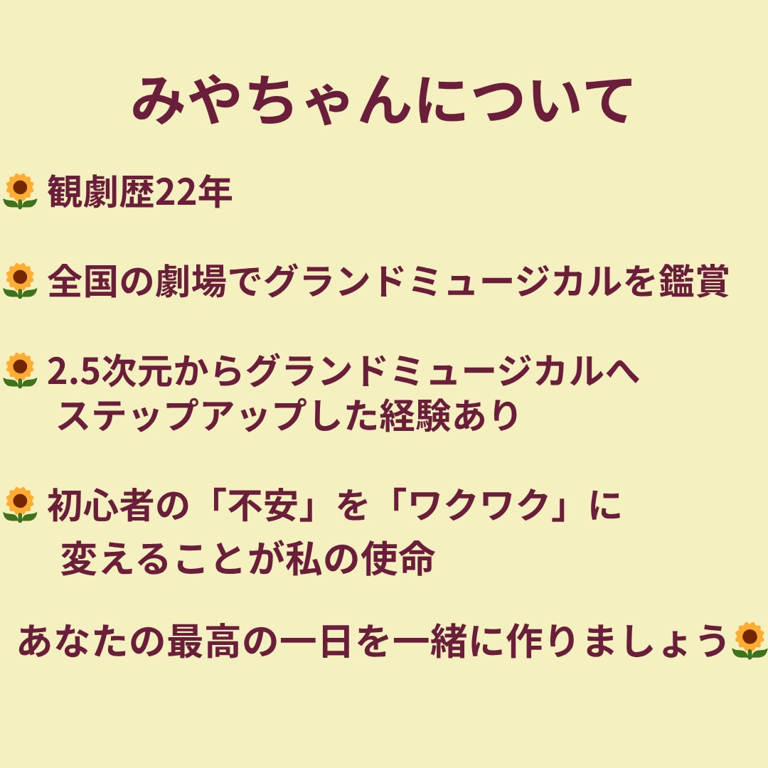 22年の劇ファンが導く！ミュージカル入門ナビします おひとり様やデートでの観劇デビューを全力でサポートします！ イメージ8