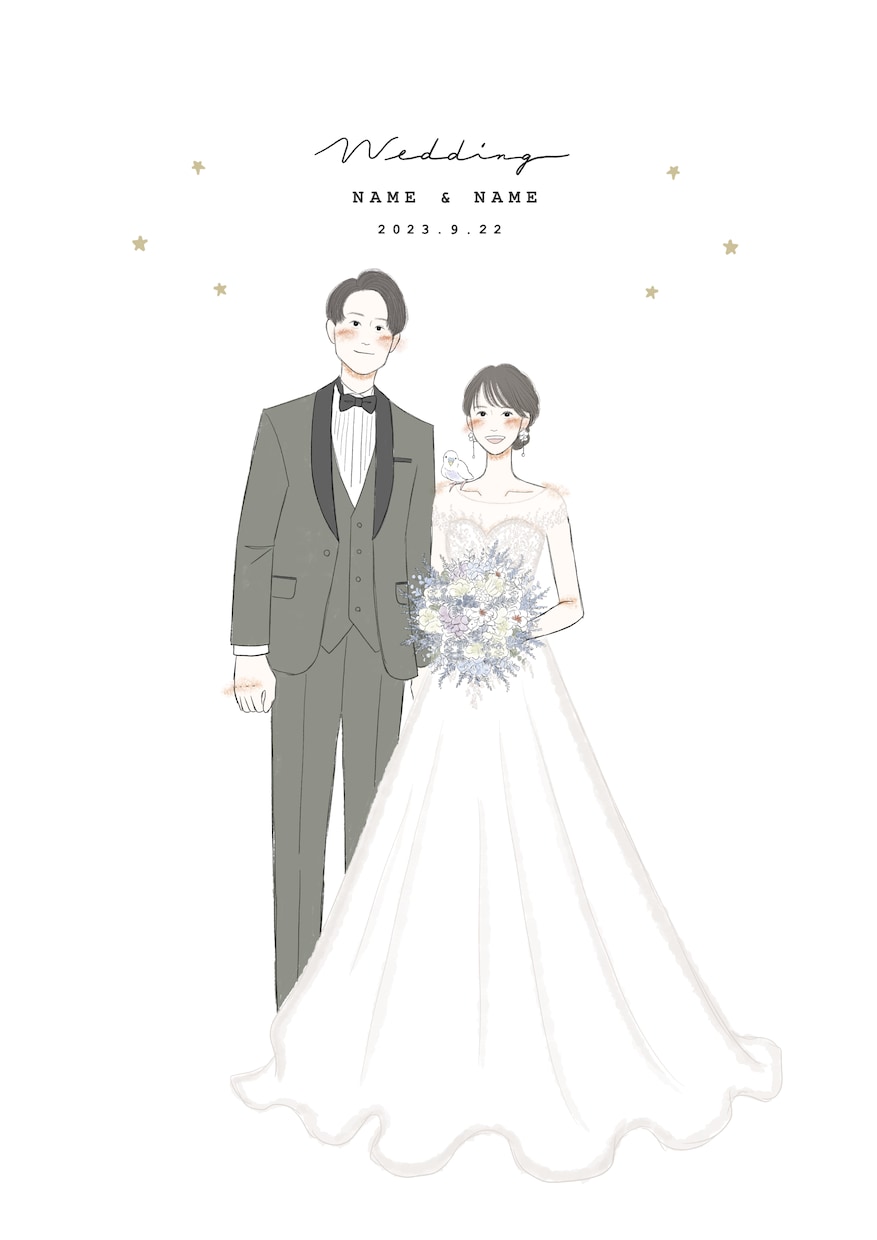 即対応◎！ゆる〜い大人可愛いウェディング描きます ウェルカムボード・結婚式アイテム・プレゼント・記念にも イメージ7
