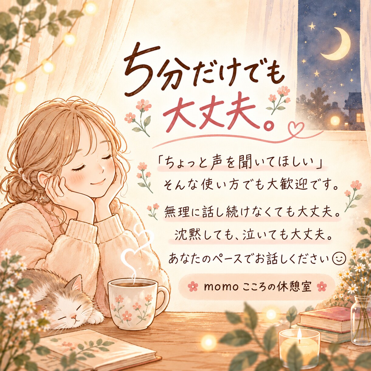 仕事・子育て・人間関係、何でもゆっくり聴きます あなたの気持ちに、そっと寄り添います^ ^ イメージ6
