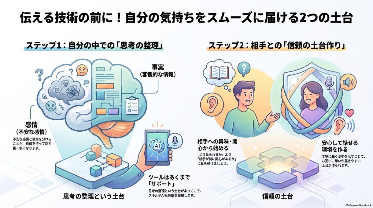 伝えるのが苦手な方へ!思考整理と伝わるコツ教えます 言葉にならないモヤモヤを整理!相手に届く伝え方がわかります イメージ2