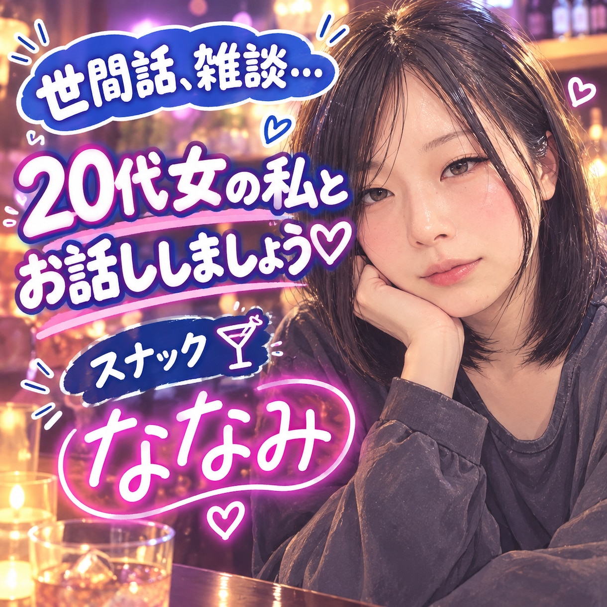 スナックななみへようこそ　メッセージでお話します そこのお兄さんお姉さんお仕事おつかれさまです イメージ1