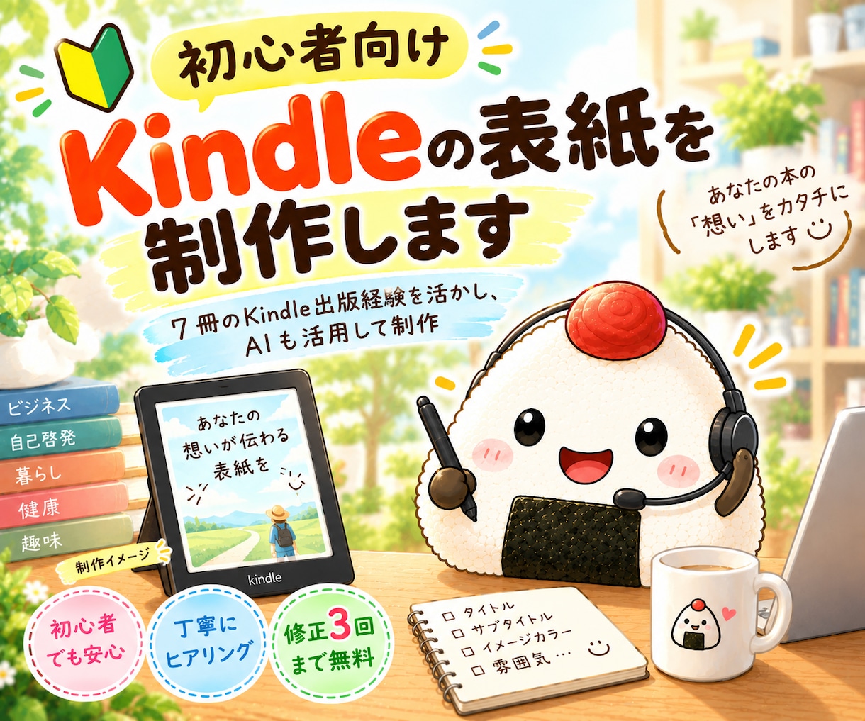 初心者向け・読みたくなるKindle表紙を作ります 作者の想いに寄り添い、本の内容に合った表紙を制作 イメージ1