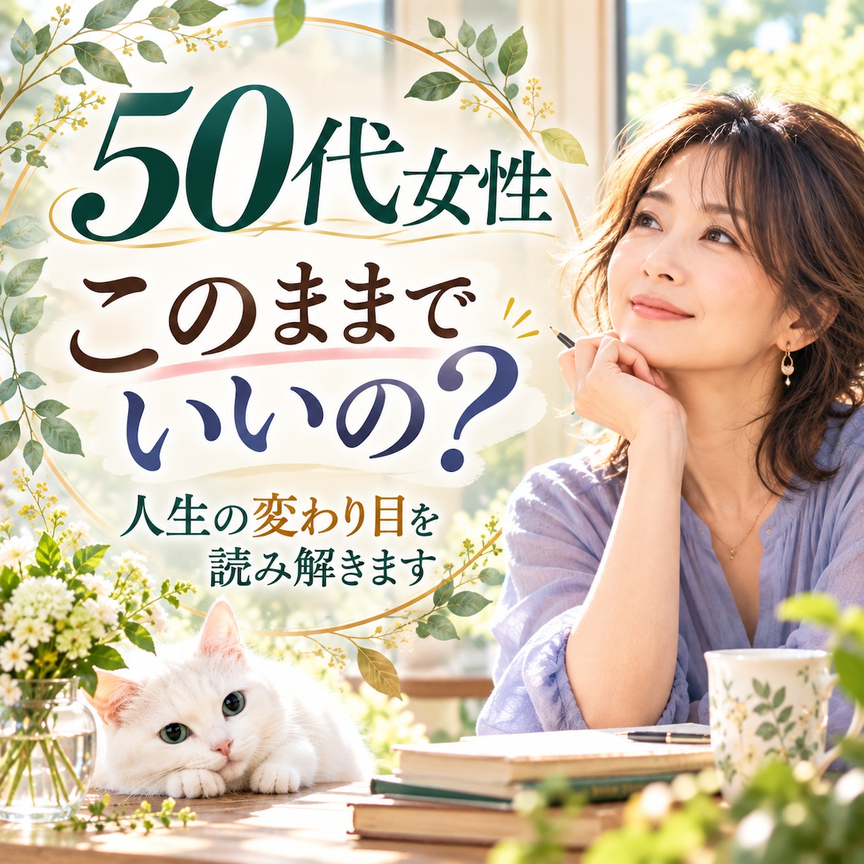 50代女性☆人生の変わり目とこれからを読み解きます 「このままでいいのかな？」と思ったあなたへ イメージ1
