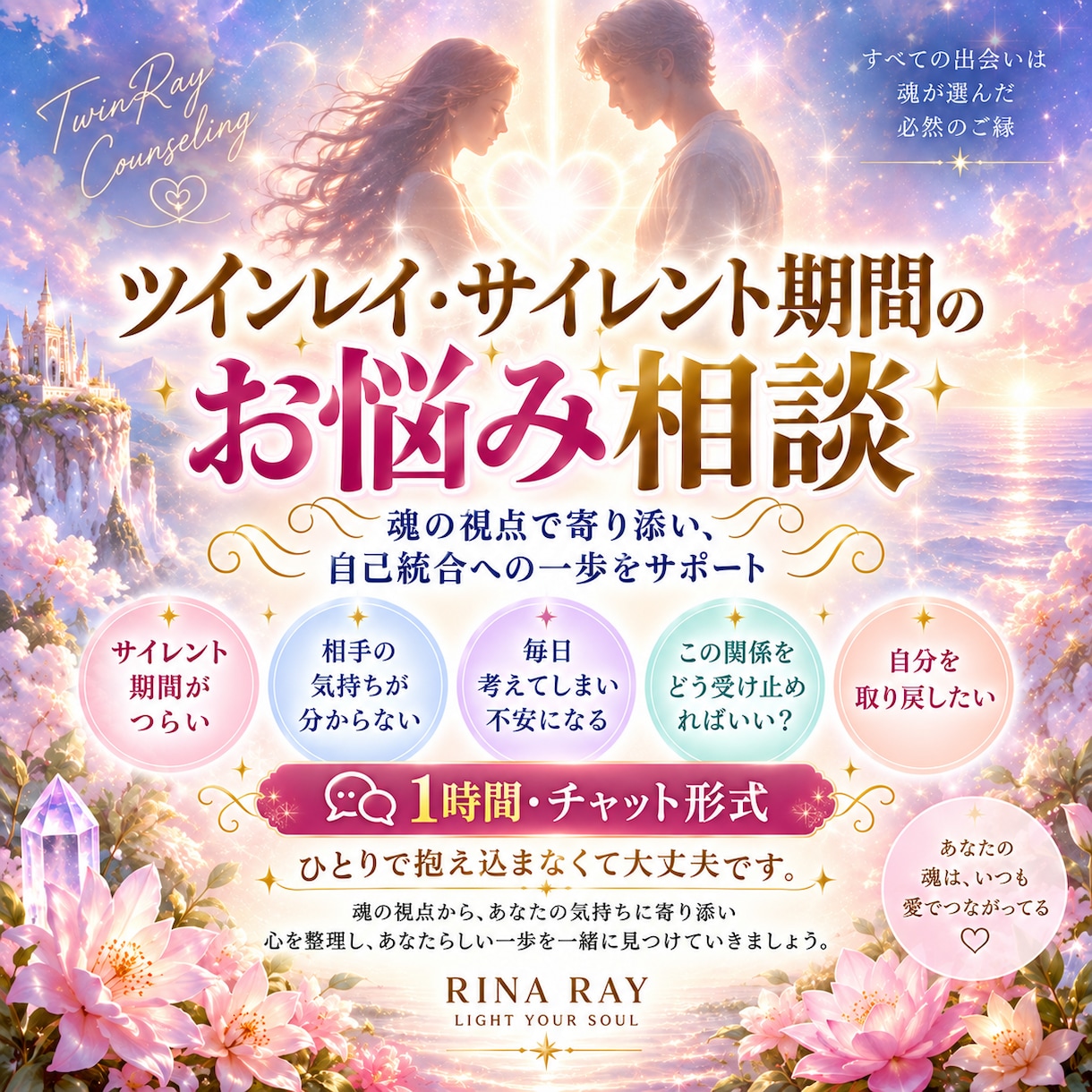 ツインレイ・サイレント期間のお悩み伺います サイレント期間の苦しさや不安、何でもお話しください イメージ1