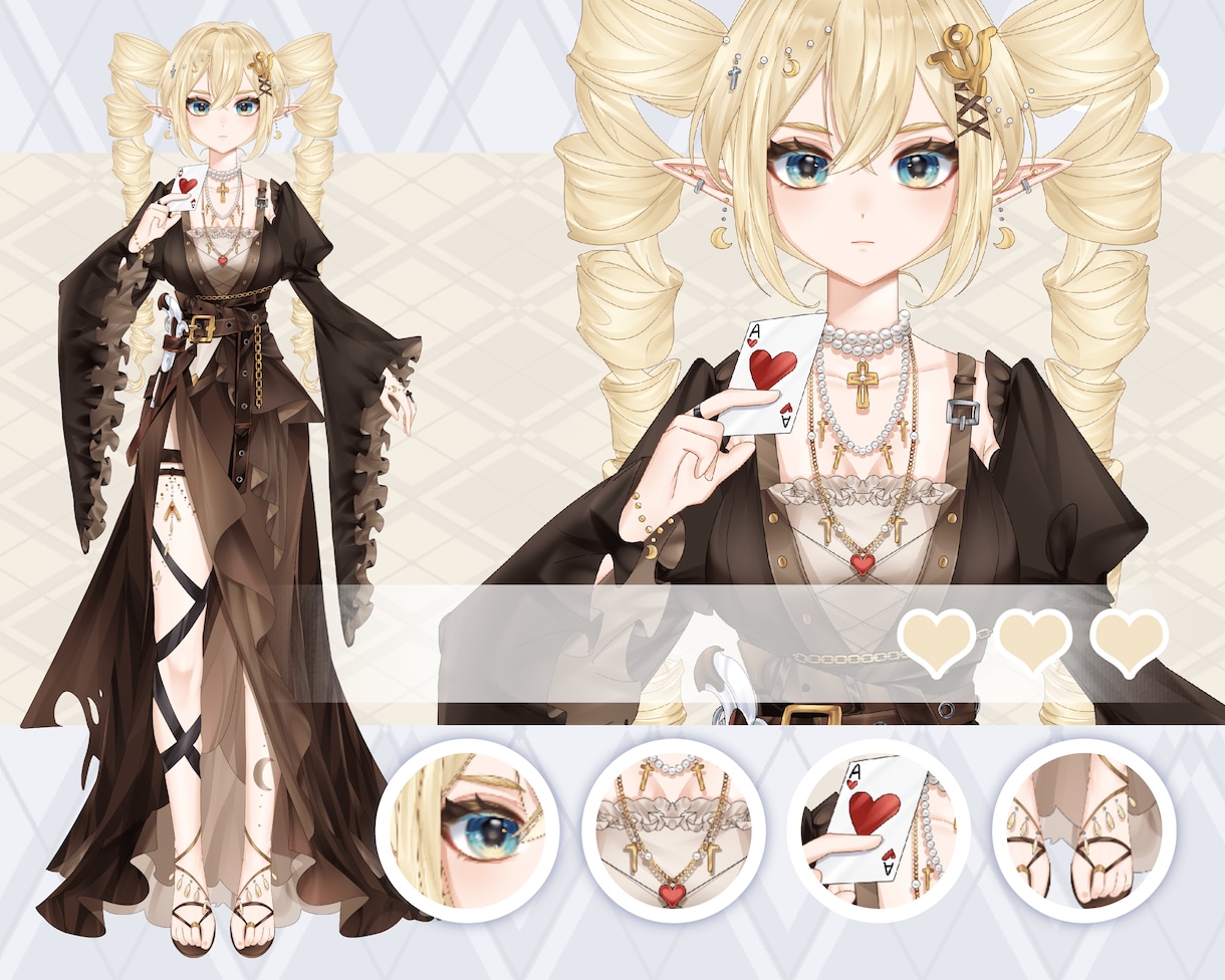 企業並み！女性·男性Vtuberモデル制作します 著作権譲渡！修正無制限！表情８つ！企業並カスタムlive2d イメージ3